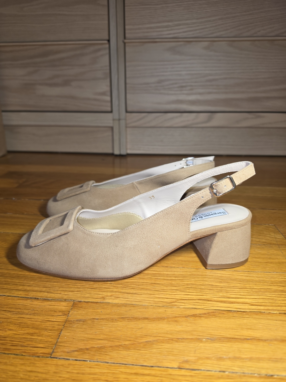 Sargasso & Grey Amalie Suede Slingbacks 8W - Picture 2 of 6